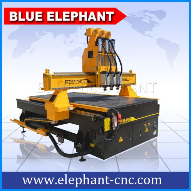 Ele 1325マルチヘッドcncルータ家具機器、ウッドワーキング家具機で3スピンドル-木彫機問屋・仕入れ・卸・卸売り