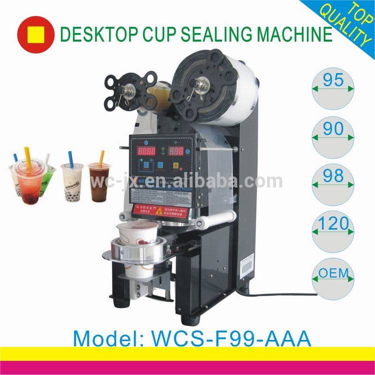 自動プラスチック紙コップ蓋シール機で ce が承認/ ボバ バブルティーカップシール機-問屋・仕入れ・卸・卸売り