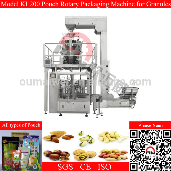 ジッパーの袋カシューナッツ完全自動ロータリー包装機-多機能の包装機械問屋・仕入れ・卸・卸売り