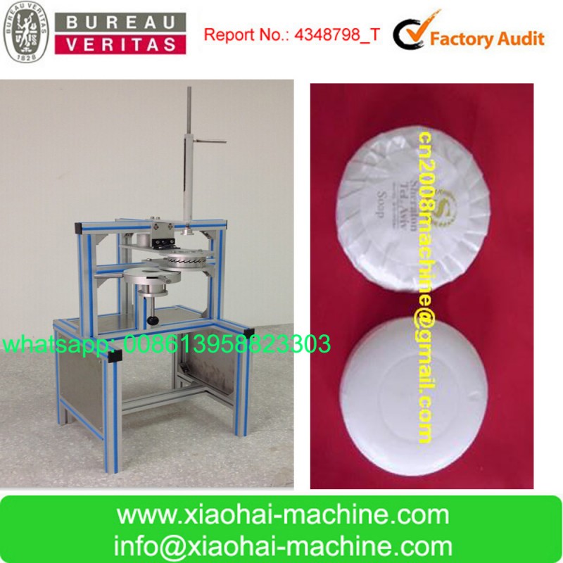 手動石鹸プリーツ包装機用ホテル風呂手洗い小さなミニ使い捨て風呂ラウンド石鹸-包む機械問屋・仕入れ・卸・卸売り