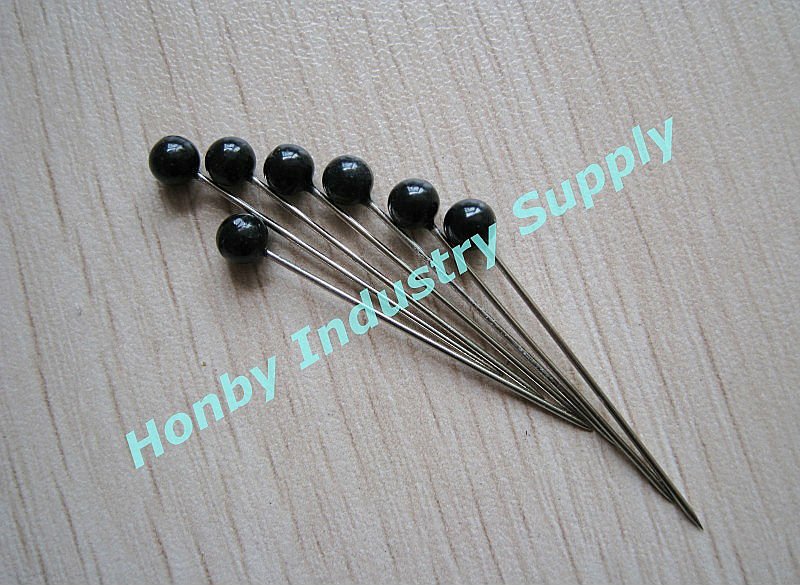 縫う概念(H0605B)のための黒い色の真珠の球の頭部Pin-織物機械は分ける問屋・仕入れ・卸・卸売り
