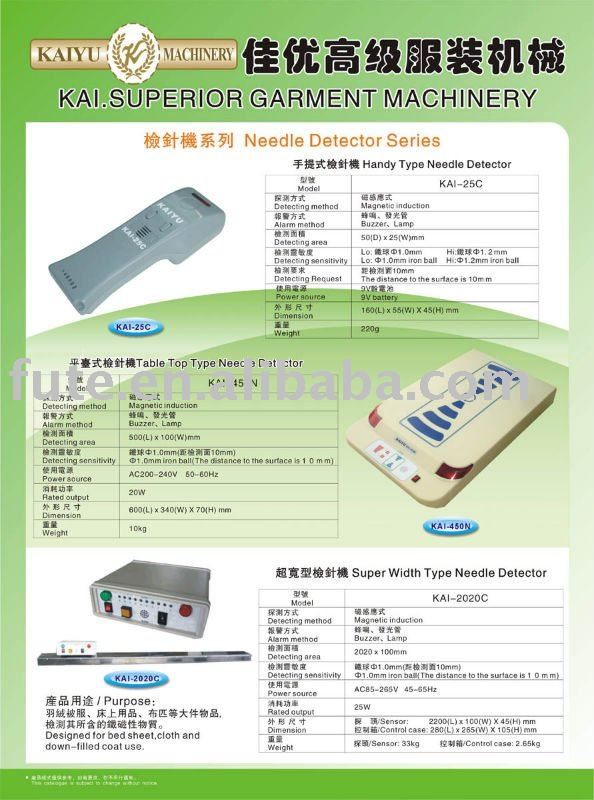 超幅のmegnetickai-2020cベッドシートに使用される針の検出器、 布とダウン埋めコート-他の織物機械問屋・仕入れ・卸・卸売り
