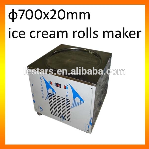 フローズンヨーグルトのアイスクリームマシン一つの大きなお店のためのフラットパン700ミリメートル/カート/トラックのビジネス-魚の処理機械問屋・仕入れ・卸・卸売り
