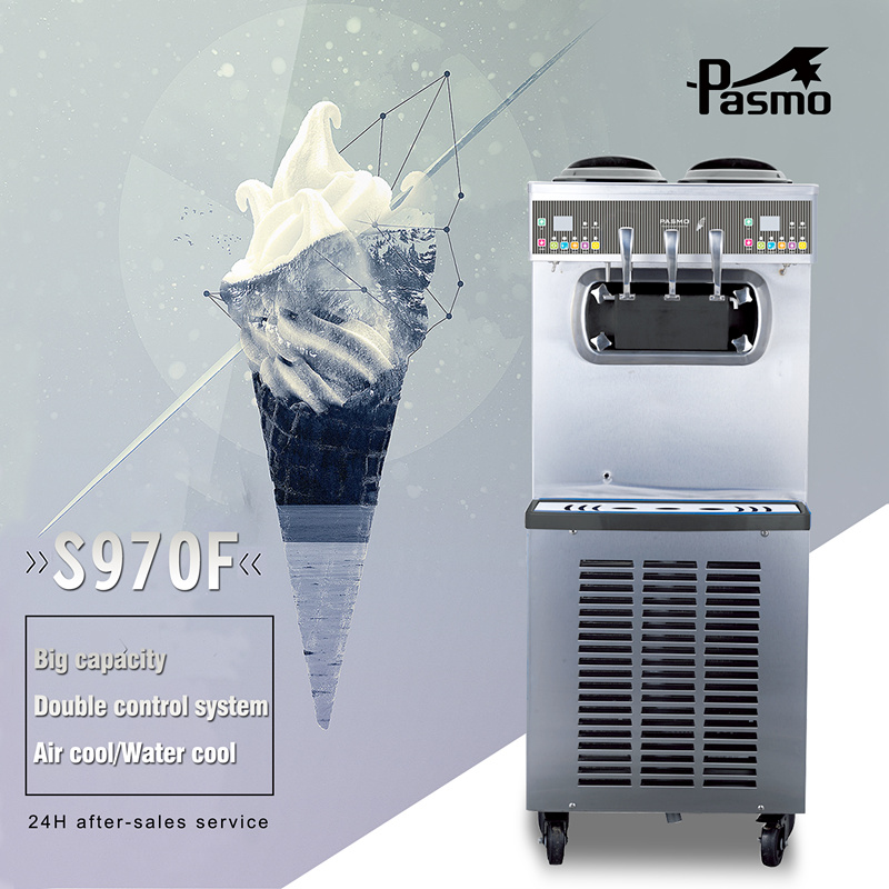 Pasmo S970F大きなコンプレッサーetl衛生ニッセイソフトサーブアイスクリームマシンフローズンヨーグルト機-軽食機械問屋・仕入れ・卸・卸売り