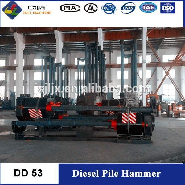 DD53 dd55高品質ディーゼル ピリング ハンマー ため南アジア市場、 パイル ドライバ ハンマー-くい打ち機問屋・仕入れ・卸・卸売り