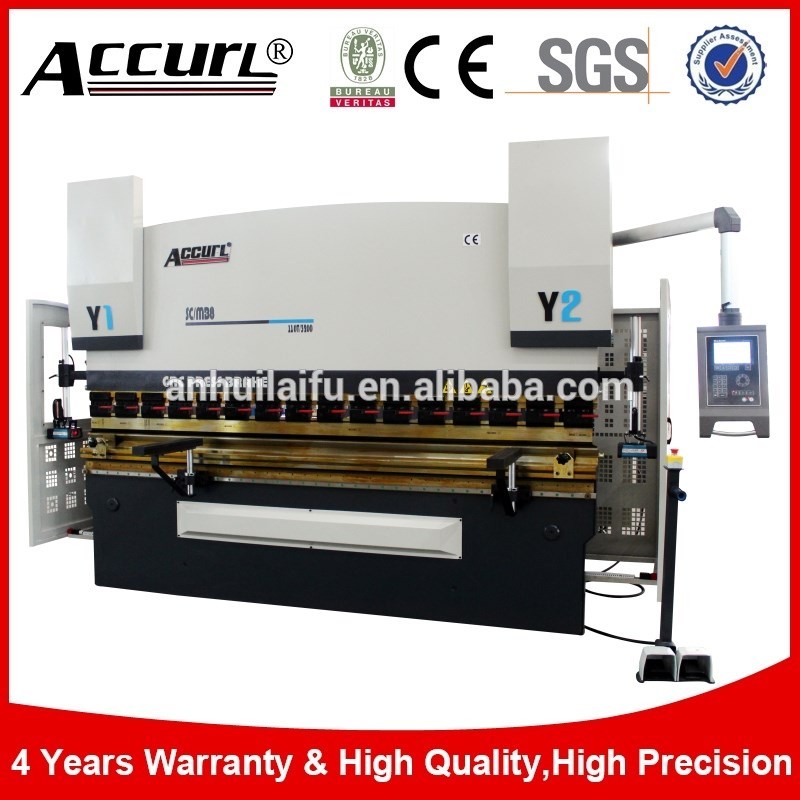 Accurl 3軸cncプレスブレーキ3200ミリメートル130トンでdelem DA52s cnc-曲がる機械問屋・仕入れ・卸・卸売り