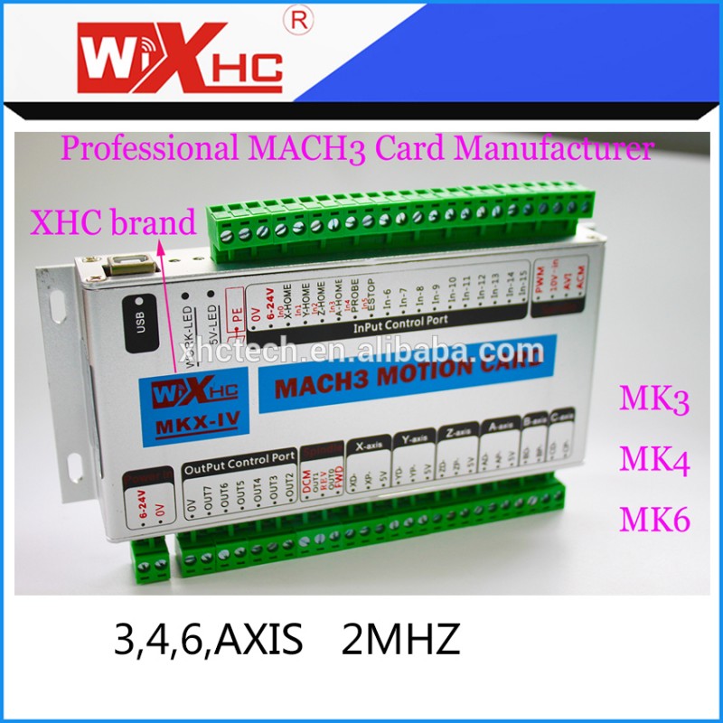 Usb cnc mach3システム6軸cncモーションコントローラカード、16入力8出力2000 Khz-CNCコントローラ問屋・仕入れ・卸・卸売り