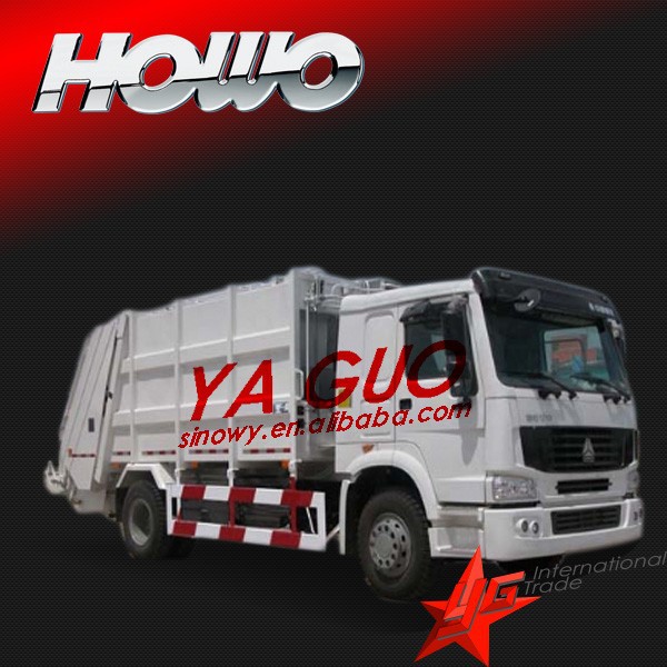 Sinotrukhowo166-371hp6月10日車輪euro2-euro58-16cbm寸法コンパクごみ収集車-清掃車問屋・仕入れ・卸・卸売り