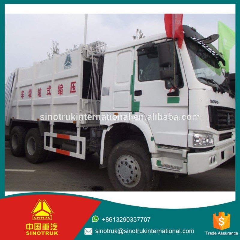購入卸売から中国sinotruk howo 25000キログラムgvw 14540キログラム縁石重量8m3スキップごみトラック-清掃車問屋・仕入れ・卸・卸売り