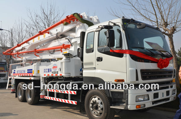 鴻constuction機械トラック- マウントされたコンクリートポンプhdt5350thb-42/4ceccci so9001中国製-コンクリートポンプ問屋・仕入れ・卸・卸売り