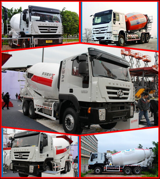 Iveco紅岩ブランド12m3コンクリートミキサートラック、6 × 4または8 × 4セメント輸送混合トラック特性コンクリートポンプ車-ミキサー車問屋・仕入れ・卸・卸売り