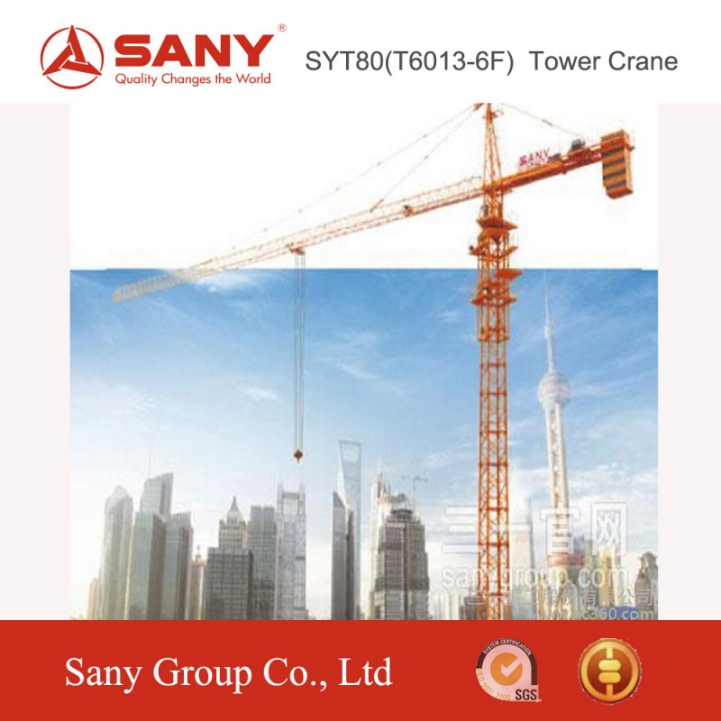 Sany SYT80 (T6013-6F) 6トン60メートルジブ長さtowlerクレーン仕様harga-タワークレーン問屋・仕入れ・卸・卸売り
