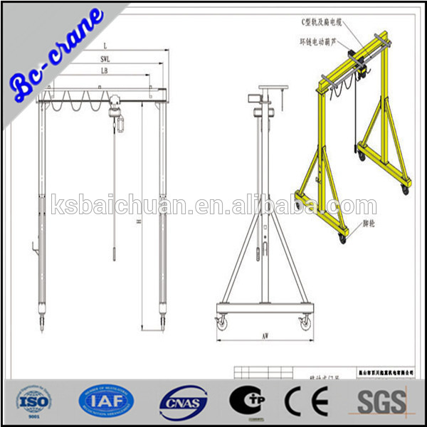 小型可搬型とmobiledミニクレーンの価格-ガントリークレーン問屋・仕入れ・卸・卸売り