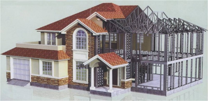 の建物のマシン--- トラックとスタッドのロール成形機-タイル製造機械問屋・仕入れ・卸・卸売り