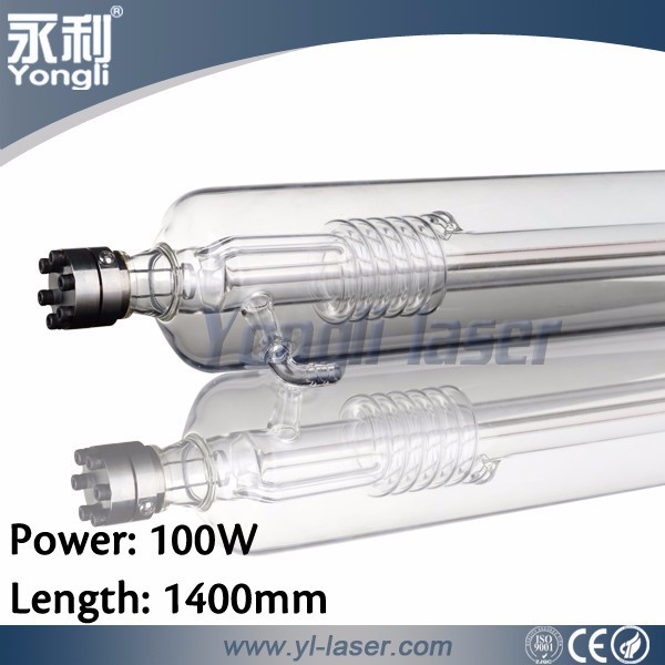 Yongli2015cea41400ミリメートル100wco2レーザーチューブの価格のためのアクリルレーザー切断機( 最大120ワット)-レーザー機器部品問屋・仕入れ・卸・卸売り