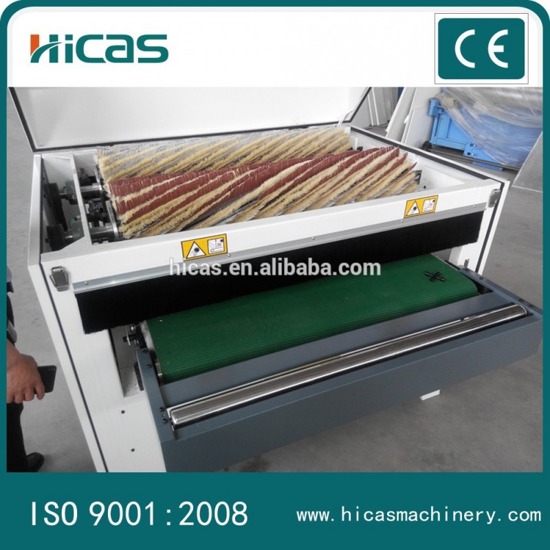Hicas HS1000R-Rダブルブラシヘッドサンディングマシン木材ワイヤーブラシ機研磨機用合板-機械を作るブラシ問屋・仕入れ・卸・卸売り