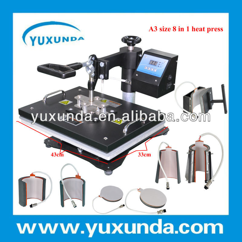 Yuxunda 8で1印刷熱プレス機33*43センチ-熱伝達装置問屋・仕入れ・卸・卸売り