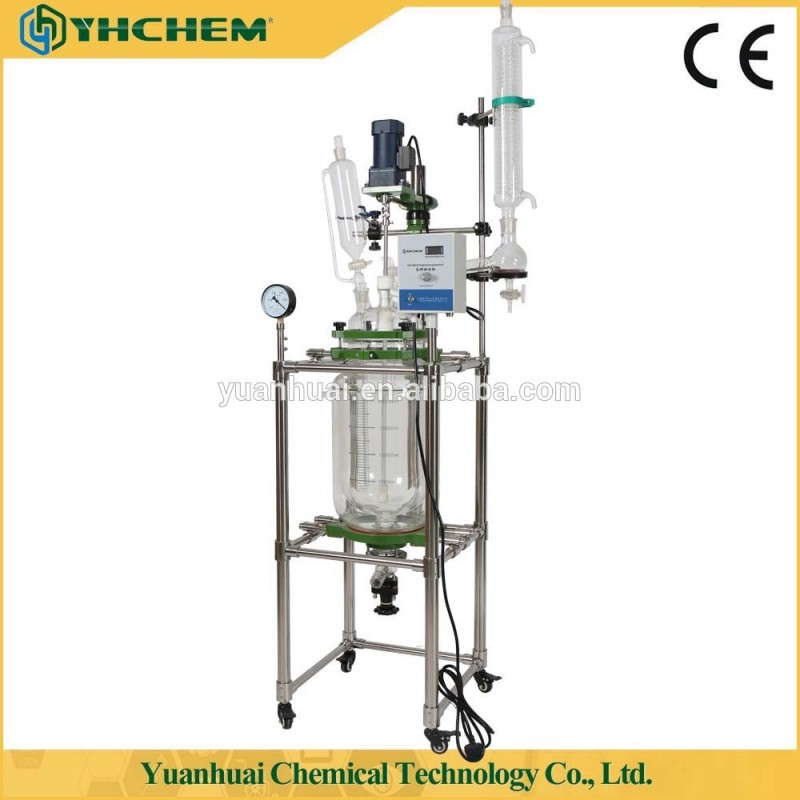Yhchem 1-200L (ce & iso認証)攪拌二層ガラス反応器-リアクター問屋・仕入れ・卸・卸売り