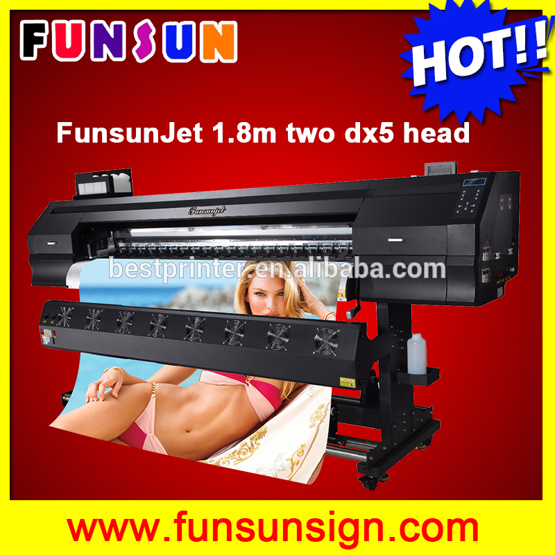 Funsunjet FS1802K 1.8メートル/6フィートdx5ヘッド大判エコ溶剤プリンタバナー印刷機用フレックス印刷-デジタル・プリンタ問屋・仕入れ・卸・卸売り