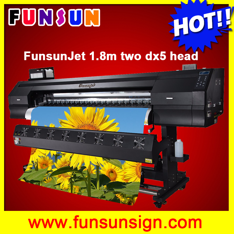 Funsunjet FS-1802K 1.8メートルサイズdx7ヘッド大判エコ溶剤プリンタで1440 dpi用ビニールステッカー印刷-問屋・仕入れ・卸・卸売り