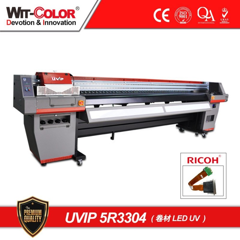 ウィット色工業プリンタ3メートルロールにロール印刷機uvip 5R3304 led uvプリンタ幅リコーgen5印刷ヘッダ-デジタル・プリンタ問屋・仕入れ・卸・卸売り