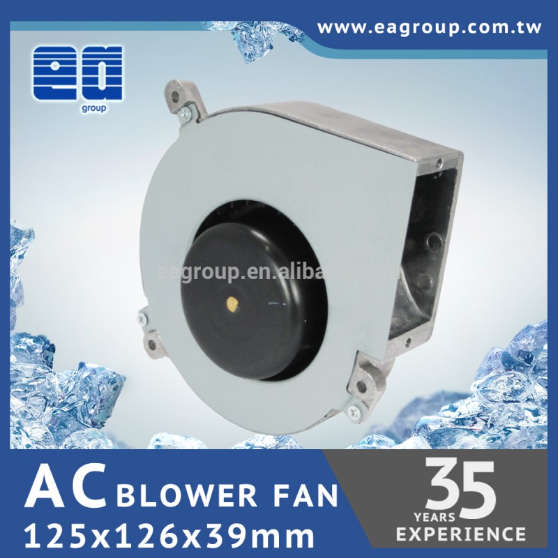台湾ul ce tuv rohs認定高品質ac送風機ac冷却ファンで125 × 126 × 39ミリメートルを持つ高気流-軸流れファン問屋・仕入れ・卸・卸売り