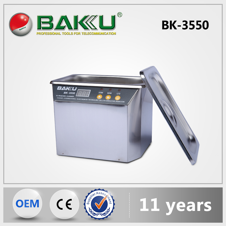 2016 baku新製品ステンレス鋼デジタル加熱された超音波クリーナー1リットル超音波自動メガネクリーナーBK-3550-産業超音波洗剤問屋・仕入れ・卸・卸売り