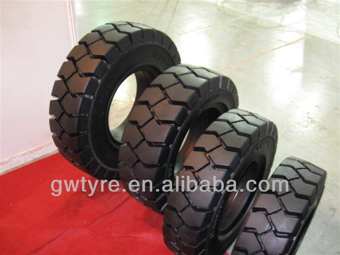 フォークリフトのタイヤ空気圧状固体23x9- 10、 27x10- 12-資材運搬機械部品問屋・仕入れ・卸・卸売り