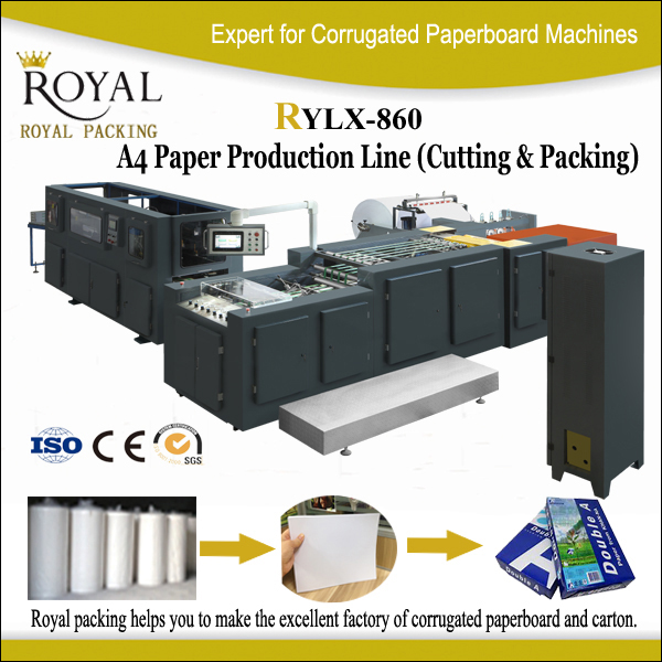 Rylx- 860a4用紙ロールシートの紙に切削パッキングマシン-紙加工機械問屋・仕入れ・卸・卸売り