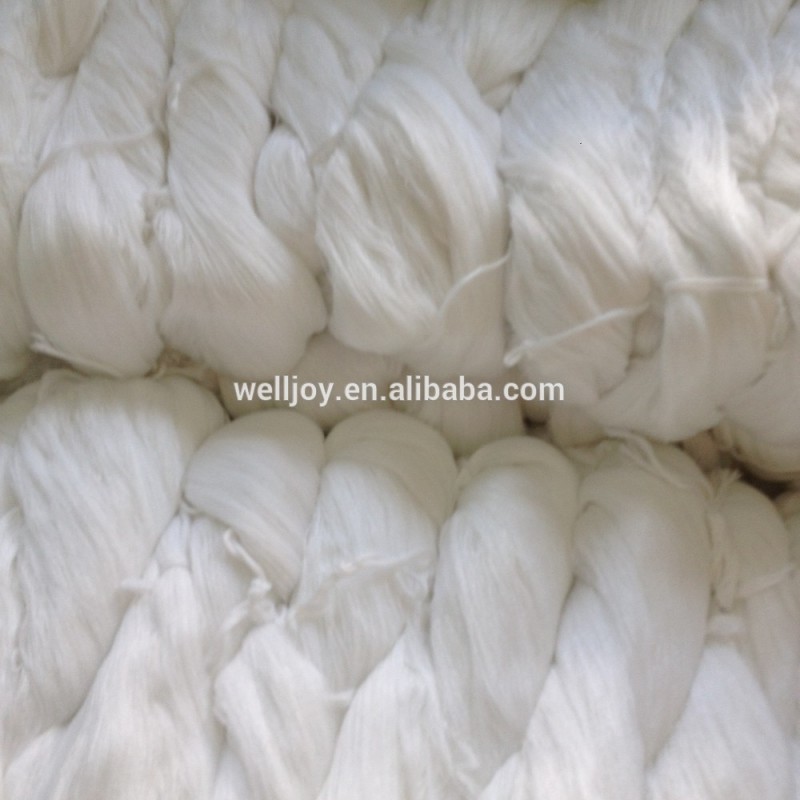 よく喜び生の白バージンポリエステル繊維yizhen203ハンクスレッド-縫い糸問屋・仕入れ・卸・卸売り
