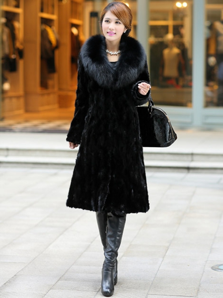 ミンクの毛皮のコート女性パターンのナチュラル偽毛皮のコート-問屋・仕入れ・卸・卸売り