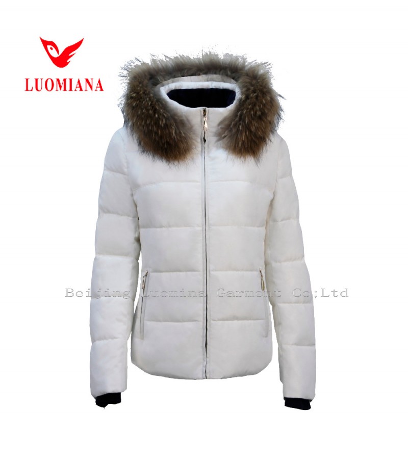 女性のダウンフグコートとultrawarmダウン冬のジャケット白でプラスサイズの毛皮のトリム-コート問屋・仕入れ・卸・卸売り
