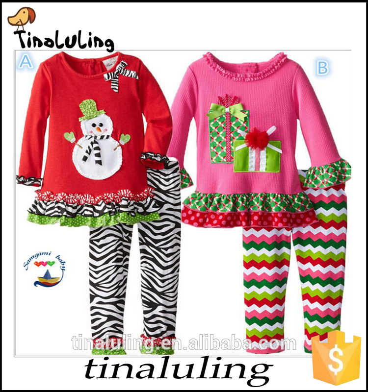 子供クリスマスパジャマ子供冬服セットにストライプパジャマ女の子3dレースクリスマスネグリジェ-パジャマ問屋・仕入れ・卸・卸売り