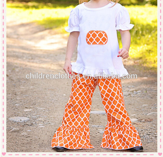 最新! ブティックthinksgiving日綿フリルパンツ女の赤ちゃんハロウィーンの衣装-キッズ服　セット問屋・仕入れ・卸・卸売り