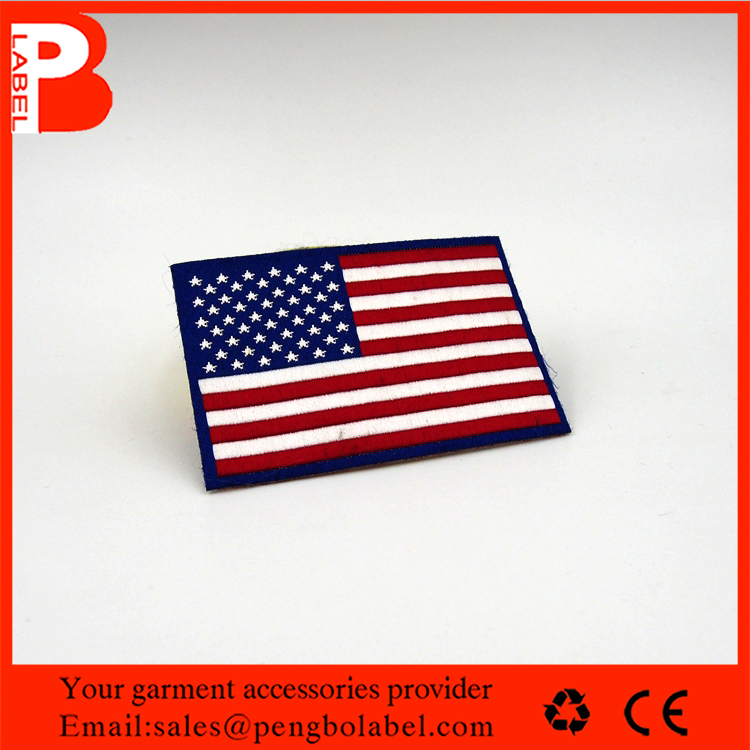 鉄上のアメリカ国旗織ラベルのためのアメリカ市場-アパレル副資材　ラベル問屋・仕入れ・卸・卸売り