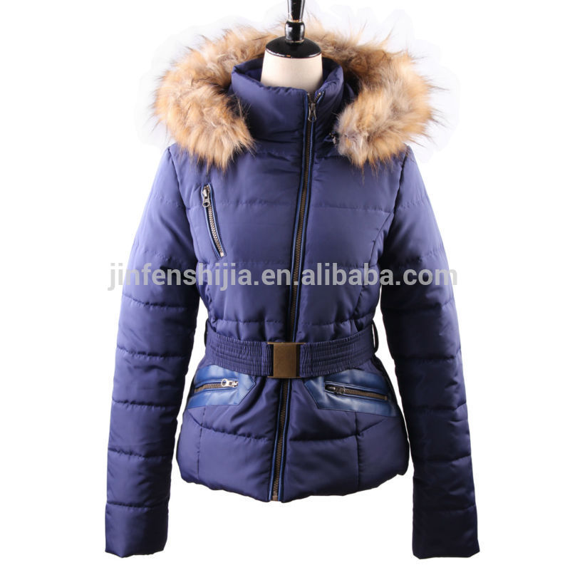 新しい設計の女性の冬のジャケットベルト付き-コート問屋・仕入れ・卸・卸売り