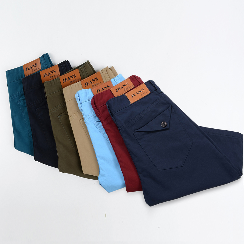 春と秋の新しい到着した2015スリムフィットカジュアル男性のズボンのズボン7色メンズカジュアルパンツ-ズボン問屋・仕入れ・卸・卸売り