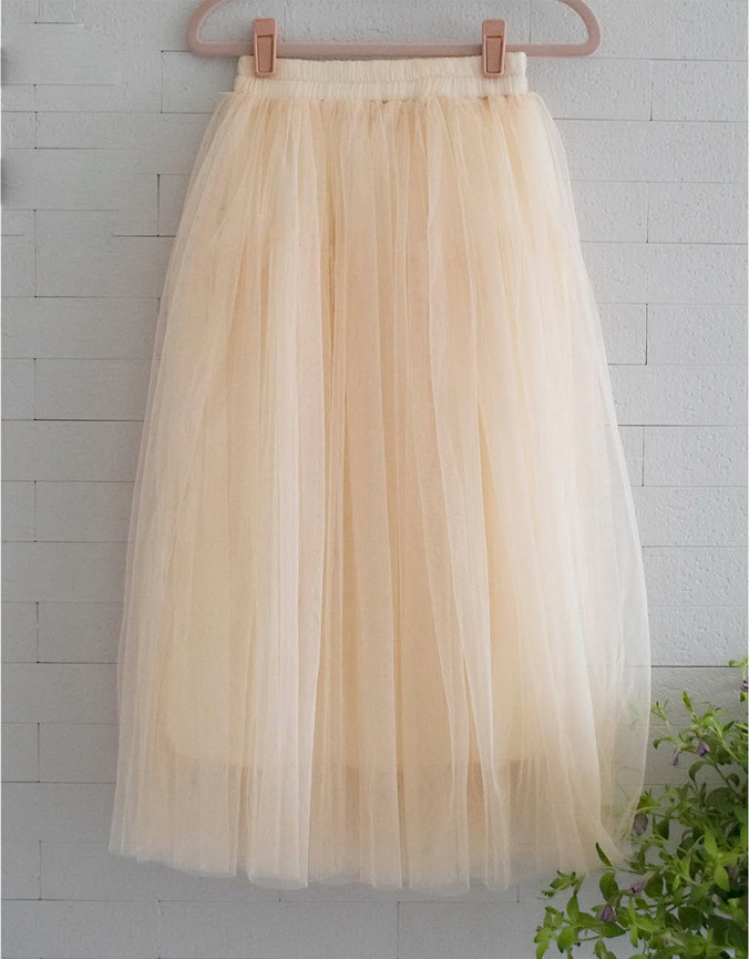 2016春夏新しい韓国スリム大振幅ガーゼチュチュ長いベール女性スカートBQ9200-プラスサイズドレス、スカート問屋・仕入れ・卸・卸売り