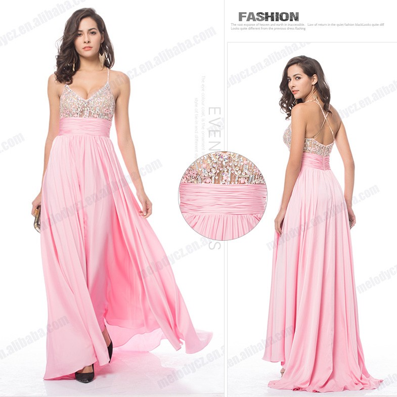 ピンク美しいvネック誕生日花嫁介添人新しいデザインのカクテルドレス2016-プラスサイズドレス、スカート問屋・仕入れ・卸・卸売り