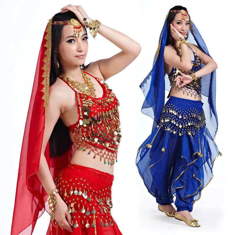 5- ピーススーツベリーダンス/インド舞踊ステージパフォーマンスの衣装-作業着問屋・仕入れ・卸・卸売り