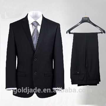 2015サージ生地カスタムオーダーメイドスーツスリムフィット古典的なコートパンツの男のスーツ-スーツ、タキシード問屋・仕入れ・卸・卸売り