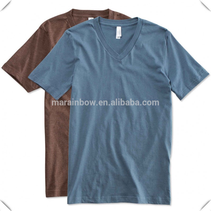カスタム高品質キャンバス軽量コーマコットンジャージーvネックtシャツのための男性卸売中国製marainbow-Tシャツ問屋・仕入れ・卸・卸売り