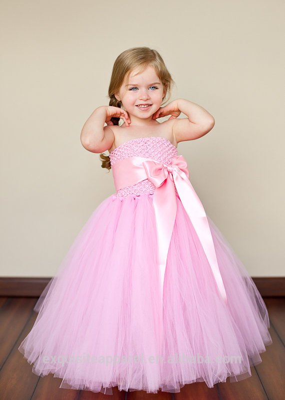 子供のためのドレス女の子のフグ2016安いカスタムデザイン卸売ピンク色チュチュドレス中国工場子供の女の子のチュチュドレス-カジュアルドレス問屋・仕入れ・卸・卸売り