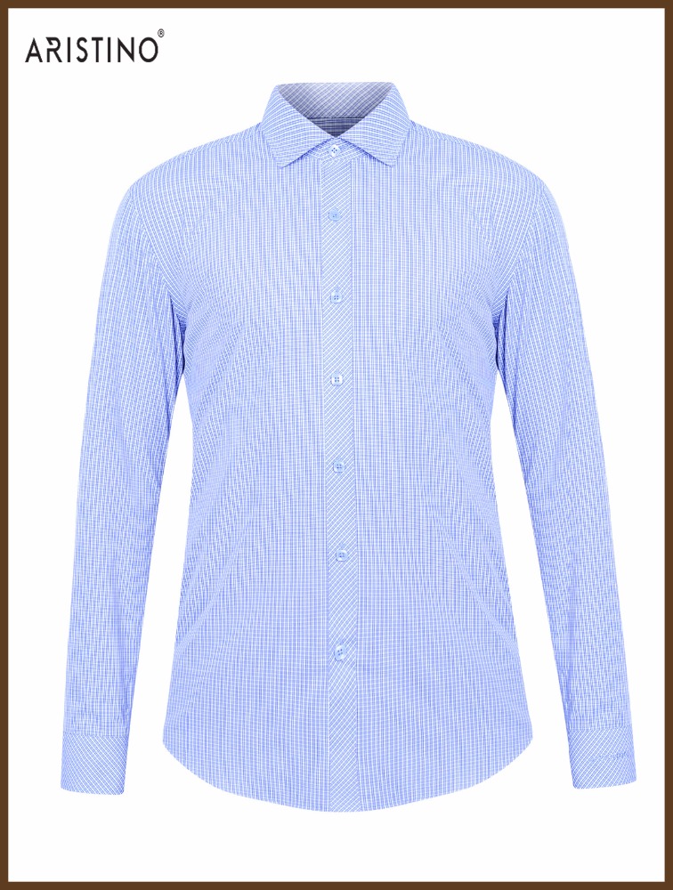 ALS-046 aristino高品質スカイブルーメンズシャツ-紳士用シャツ問屋・仕入れ・卸・卸売り